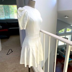 Ted Baker | Puff Sleeve Dress w/ Engineered Skirt | Sz. 0 | New with Tags